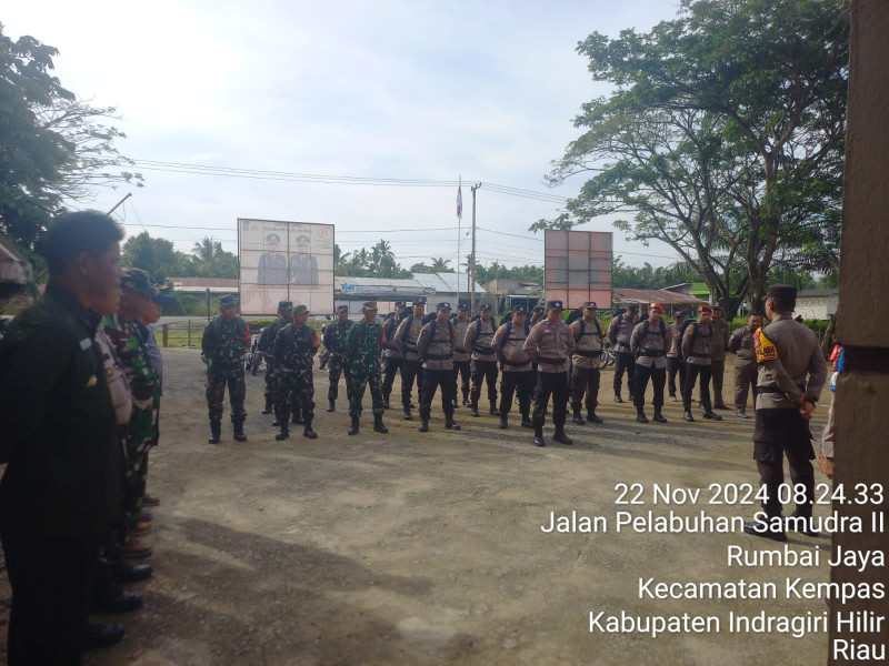 Koramil 03/Tpl Bersama Tiga Pilar Gelar Apel Kesiapan Pengamanan Pilkada dan Pilgub Tahun 2024