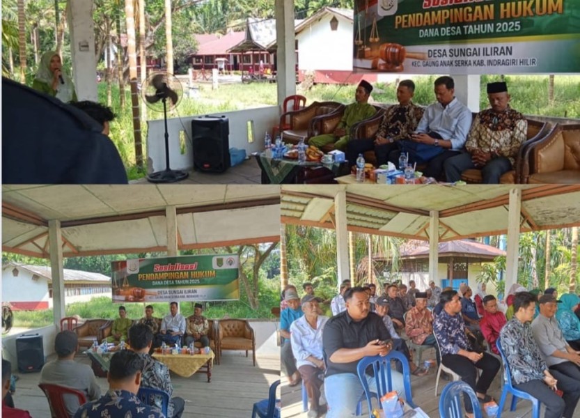 Kejaksaan Kabupaten Inhil Sosialisasi Pendampingan Hukum Pengelolaan Dana Desa di Sungai Iliran