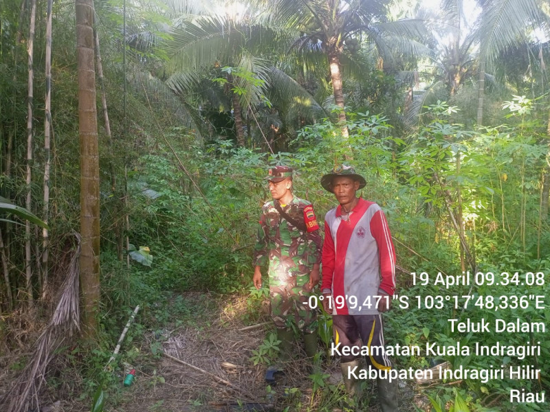 Babinsa Koramil 04/Kuindra Lakukan Sosialisasi Terkait Karlahut