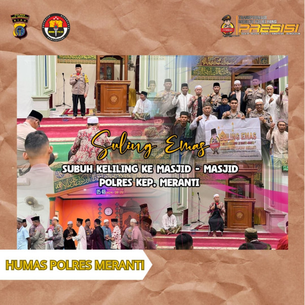 Meskipun Hujan Deras, AKBP Kurnia Setyawan Tetap Gelorakan Sholat Subuh Berjemaah Dalam Program Suling Emas dan Cooling System