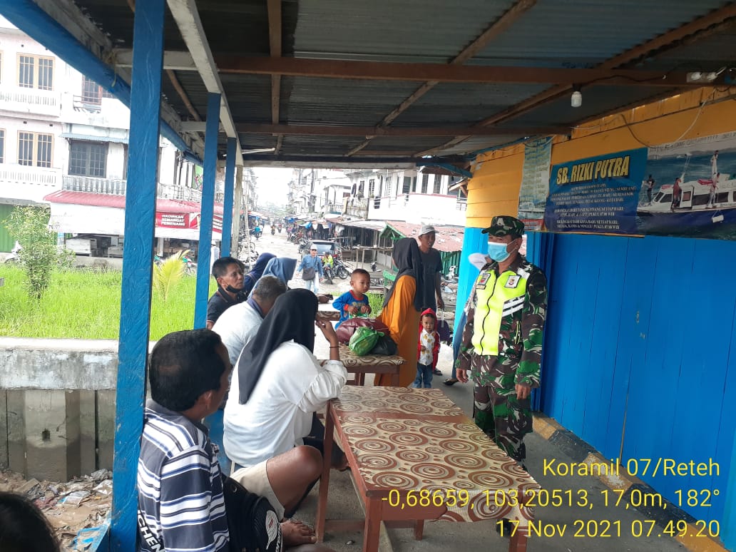 Penegakan Protokol Kesehatan Tetap Jadi Prioritas Koramil 07/Reteh Bersama Satgas