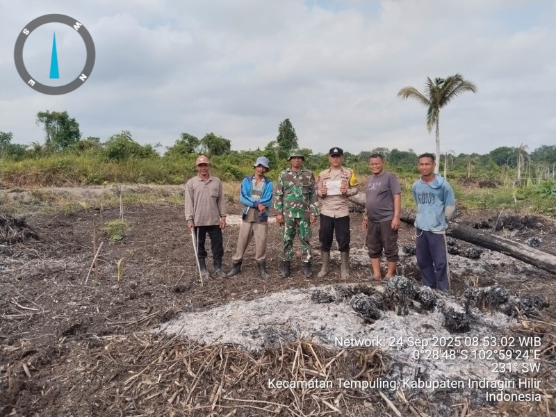 Babinsa Koramil 03/Tpl dan Bhabinkamtibmas Tempuling Bergerak Cepat: Titik Hotspot Tanjung Pidada Langsung Dicek