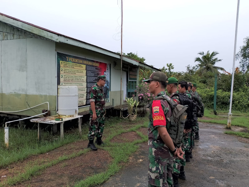 Danramil 04/Kdr Memberangkatkan Personel dari Kecamatan Kuindra menuju Kecamatan Concong