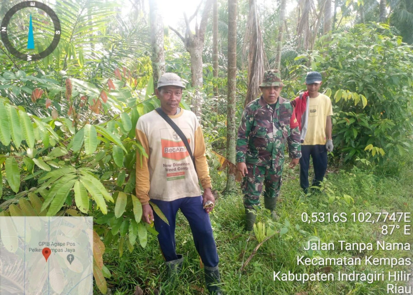Patroli Karhutla, Babinsa Koramil 03/Tpl Ajak Warga Jaga Lingkungan Tanpa Membakar