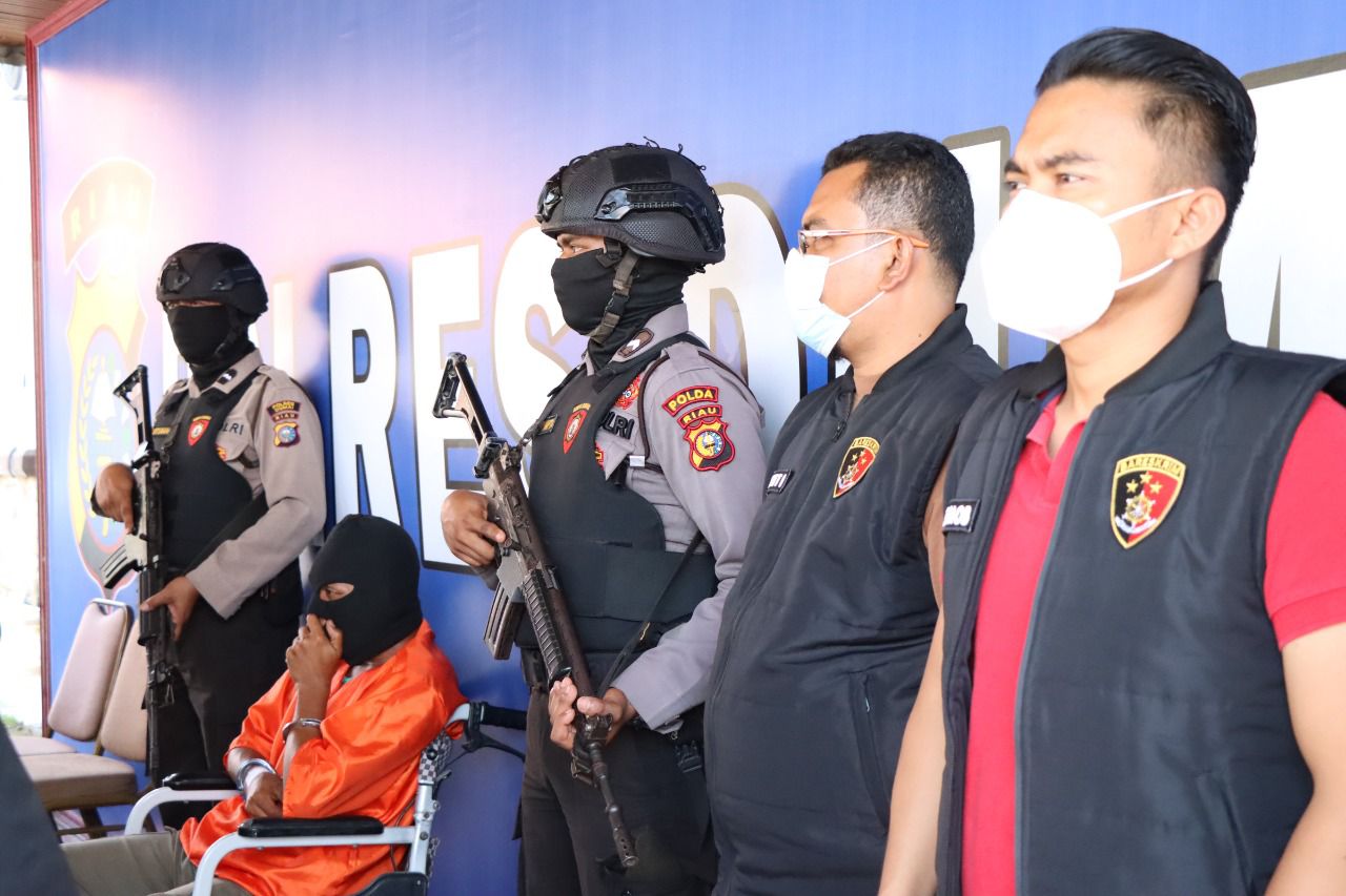 Tim Gabungan Polres Dumai Bekuk Pelaku Penembakan di Bukit Kapur