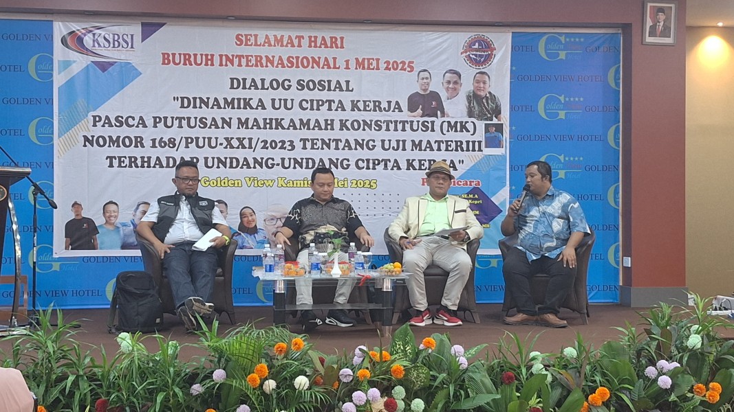 Pasca Putusan MK No. 168/PUU-XXI/2023, Topik Pebahasan  Dialog Sosial DPC SBSI F. Lomenik  Peringati May Day 2025