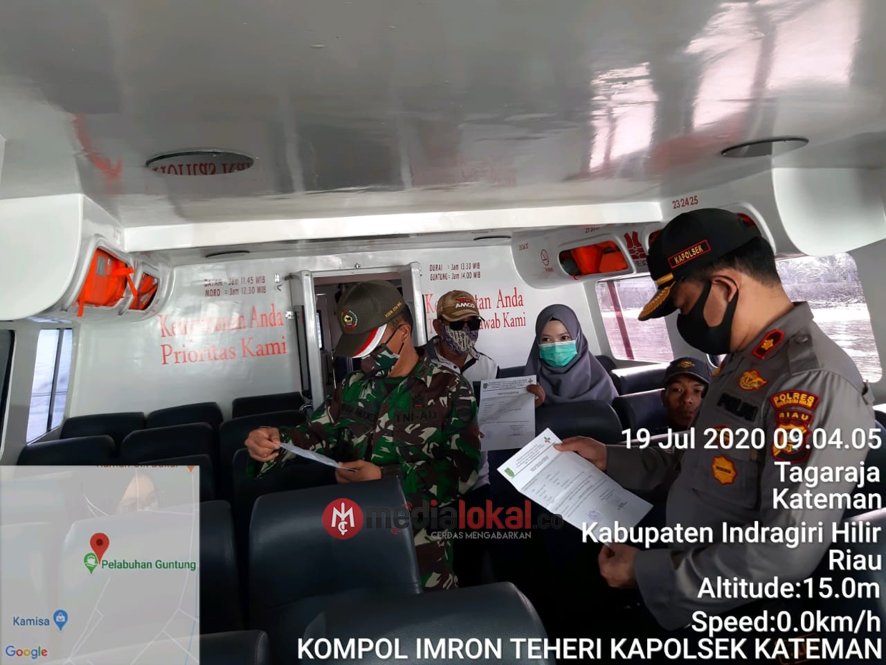 Koramil 06/Kateman Kembali Perkuat Upaya Antisipasi Dini Pencegahan Penyebaran Corona