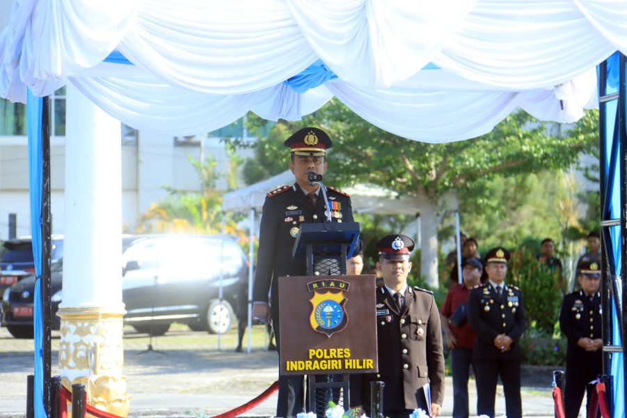 Polres Inhil Gelar Upacara Hari Bhayangkara ke-80, Teguhkan Komitmen ‘80 Tahun Mengabdi, Polri untuk Masyarakat’
