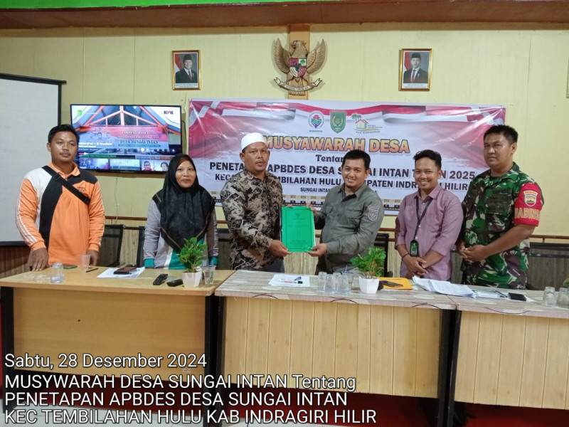 Melalui Musyawarah, Pemdes Sungai Intan Tetapkan APBDes Tahun 2025
