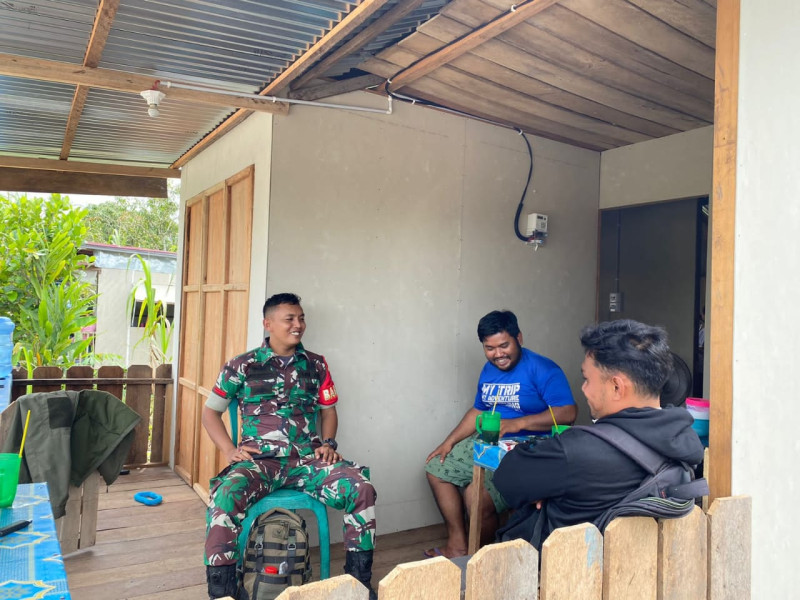 Pererat Sinergitas di wilayah Babinsa 05/Gas Pratu Risma Syahputra Komsos Bersama Warga Binaan