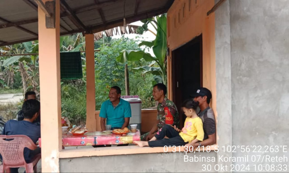 Jalin Hubungan Harmonis dan Kerjasama yang Erat Bersama Koramil 07/Reteh