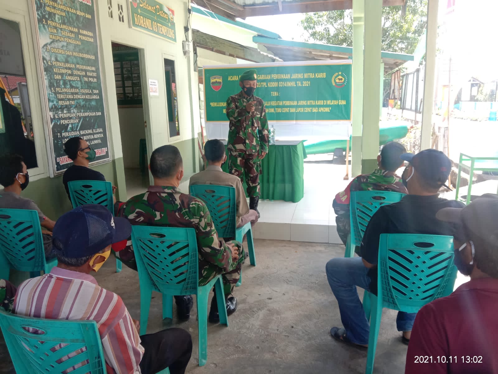 Koramil 03/Tempuling Gelar Komsos Peta Jarak Jaring Teritorial