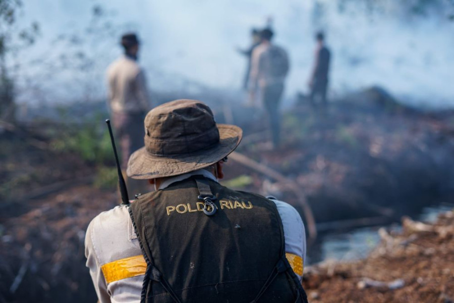 Polisi Pastikan Kebakaran Lahan di Air Hitam Pekanbaru Sudah Padam