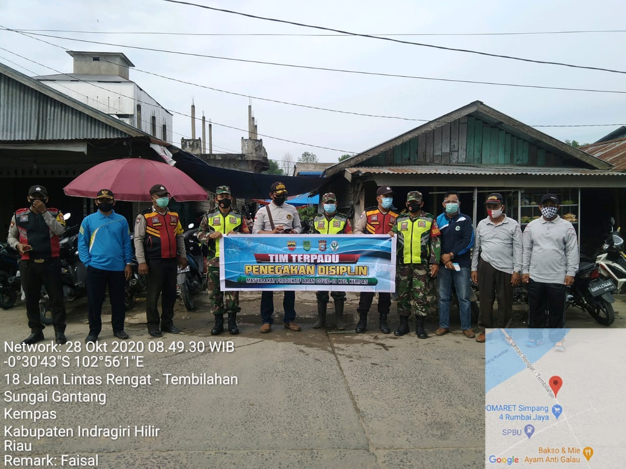 Pencegahan Covid-19 Terus Dilakukan Babinsa Koramil 03/Tempuling Kodim 0314/Inhil Bersama Satgas 