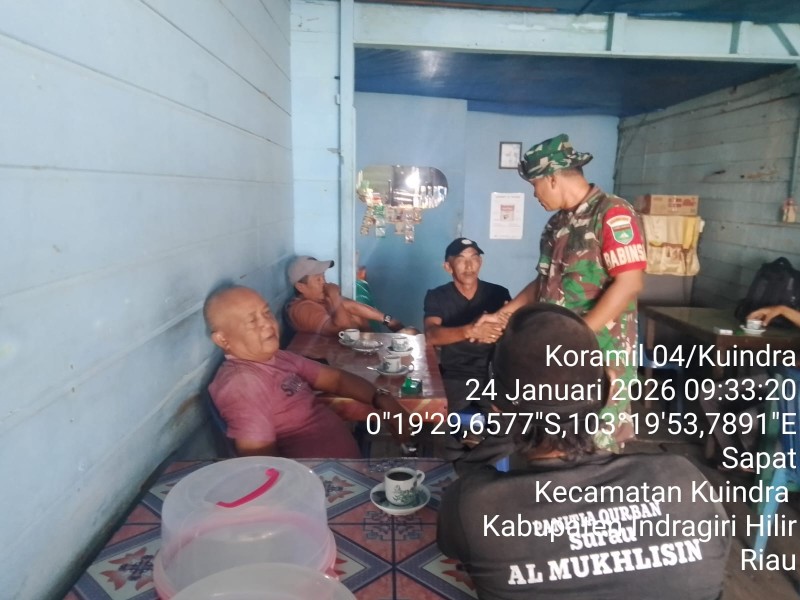 Babinsa Serda Erwin Savitri: Komsos untuk Ciptakan Suasana Harmonis