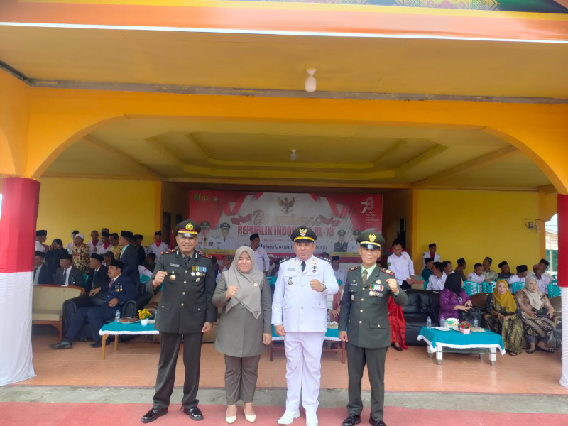 Detik-detik Proklamasi Kemerdekaan Republik Indonesia Danramil 10/Plg Ikuti Upacara