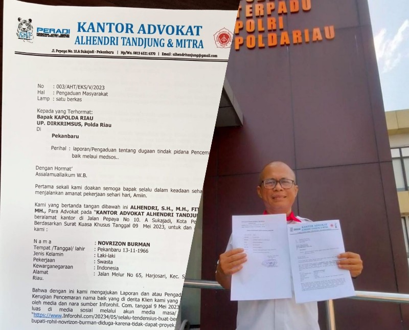 Diduga Langgar UU-ITE, Novrizon Laporkan InfoRohil dan Syawal ke Ditreskrimsus