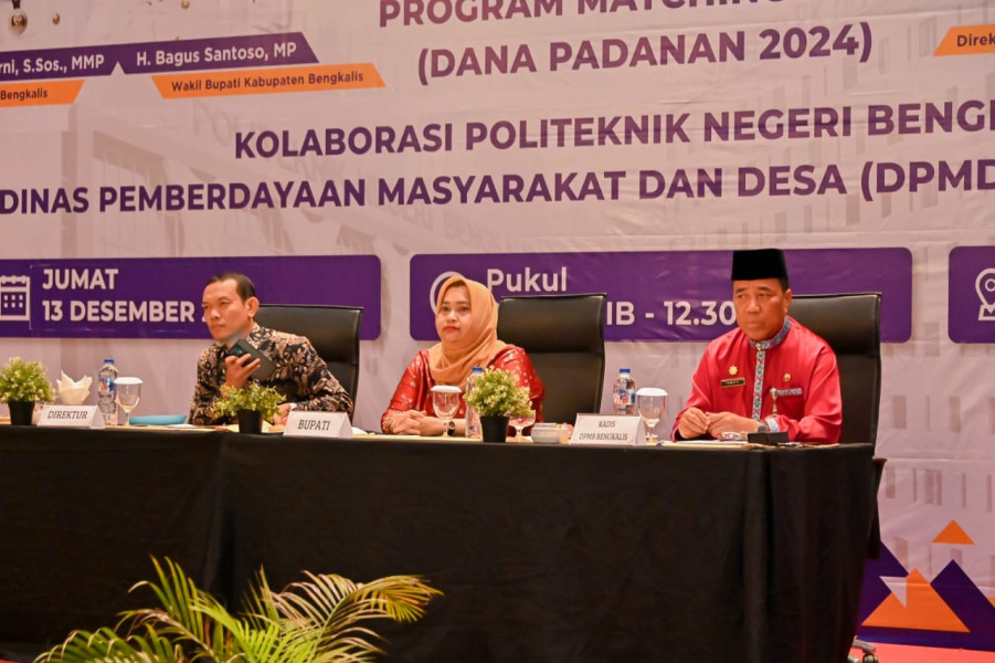 Kolaborasi Bersama Polbeng, DPMD Bengkalis Gelar FGD Diseminasi Matching Fund Dana Padanan 2024
