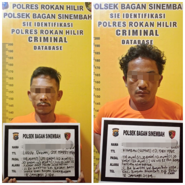 Polsek Bagan Sinembah Bekuk Pengedar Sabu, 2 Orang Berhasil di Amankan