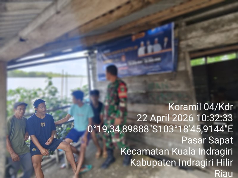 Koramil 04/Kuindra Perkuat Silaturahmi TNI-Warga di Kelurahan Sapat