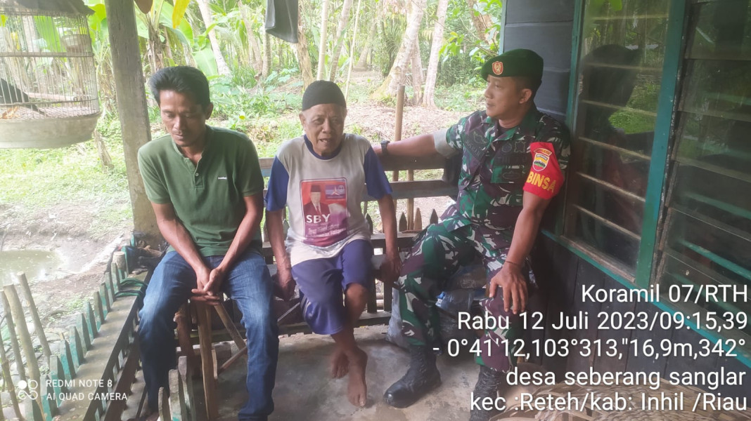 Koramil 07/Reteh Ingatkan Warga Untuk Selalu Jaga Keamanan dan Jalin Silaturahmi