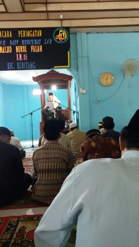 Disela-sela Kegiatan TMMD, Personil Kodim 0314/Inhil Jadi Khatib Shalat Jum'at 