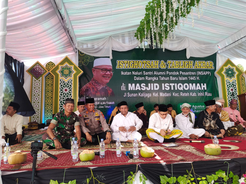 Dalam Rangka Tahun Baru Islam, Danramil 07/Reteh Hadiri Kegiatan Istighosah dan Tabligh Akbar