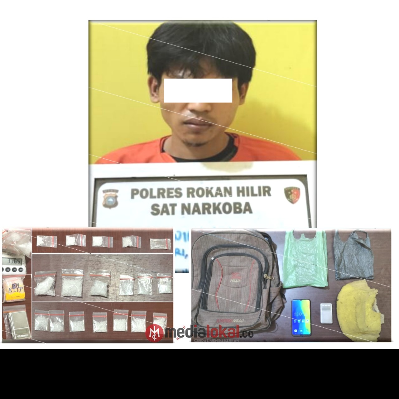 Pengembangan Penangkapan Sabu di Bagan Batu, Sat Narkoba Tangkap  Pemasoknya di Simpang Kanan