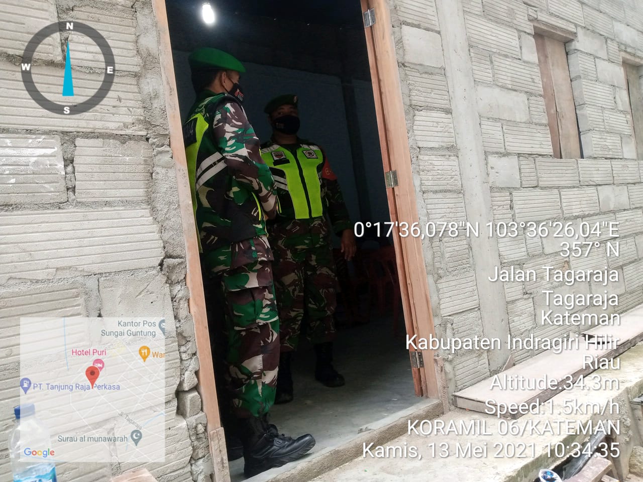 Babinsa Koramil 06/Kateman Laksanakan Pengamanan Gereja di Wilayah Binaan