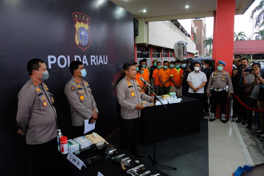 Sindikat Narkoba Bersenjata di Riau, Polda Temukan Senjata Api
