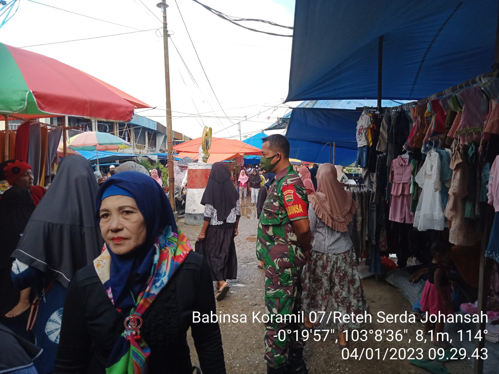 Serda Johansah Lakukan Komsos Sekaligus Pemantauan Terhadap Pasar Pekan Mingguan