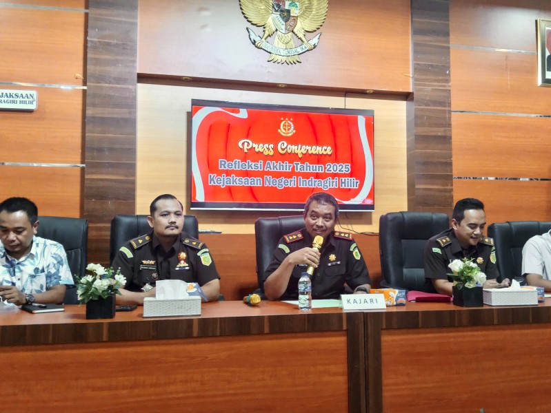 Kejari Inhil Gelar Konfrensi Pers Refleksi Akhir Tahun 2025, Berbagai Capaian Kinerja Dipaparkan