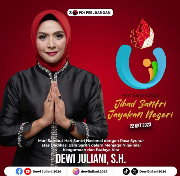 Hari Santri 2023, Dewi Juliani Harap Ucapkan Selamat Hari Santri