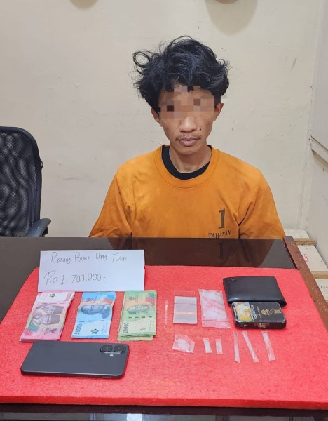 Ungkap Kasus Narkotika di Sungai Intan, Polres Inhil Amankan Barang Bukti Shabu Seberat 2,7 Gram