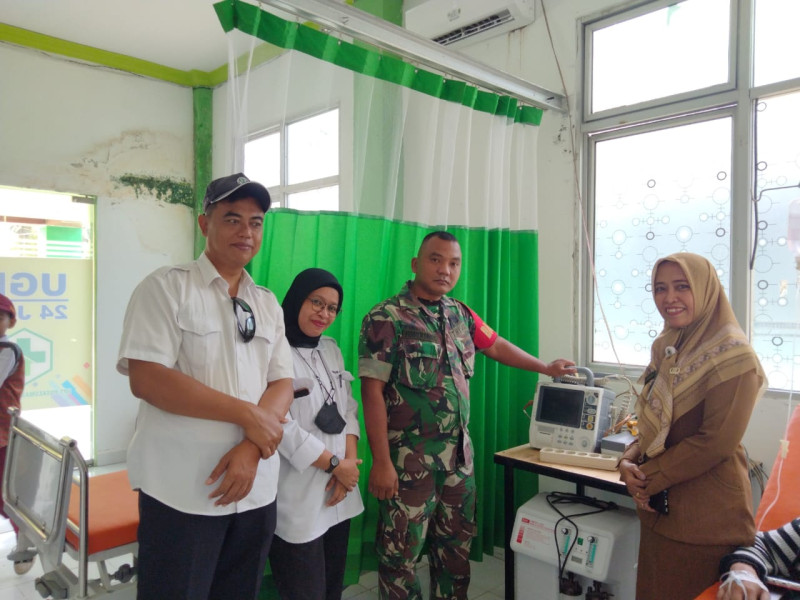 Tingkatkan Pelayanan Masyarakat, Koramil 07/Reteh Lakukan Komsos Dengan Perangkat Puskesmas