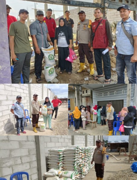 Bhabinkamtibmas: Berkat Kerjasama yang Baik dalam Penyaluran Bantuan Pangan di Kecamatan Gaung Semua Berjalan Lancar