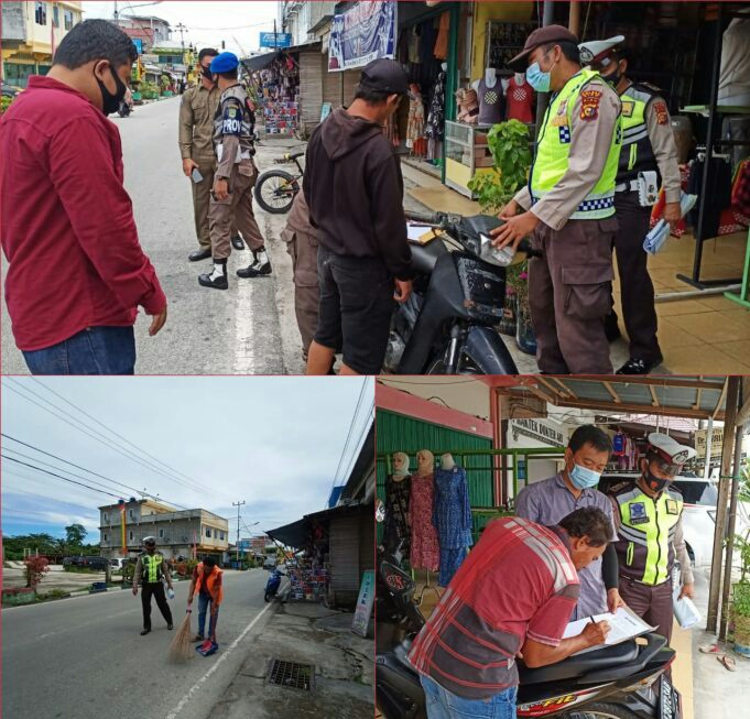 Tim Gabungan Ops Yustisi di Siak Terus Melakukan Penegakan Disiplin Protokol