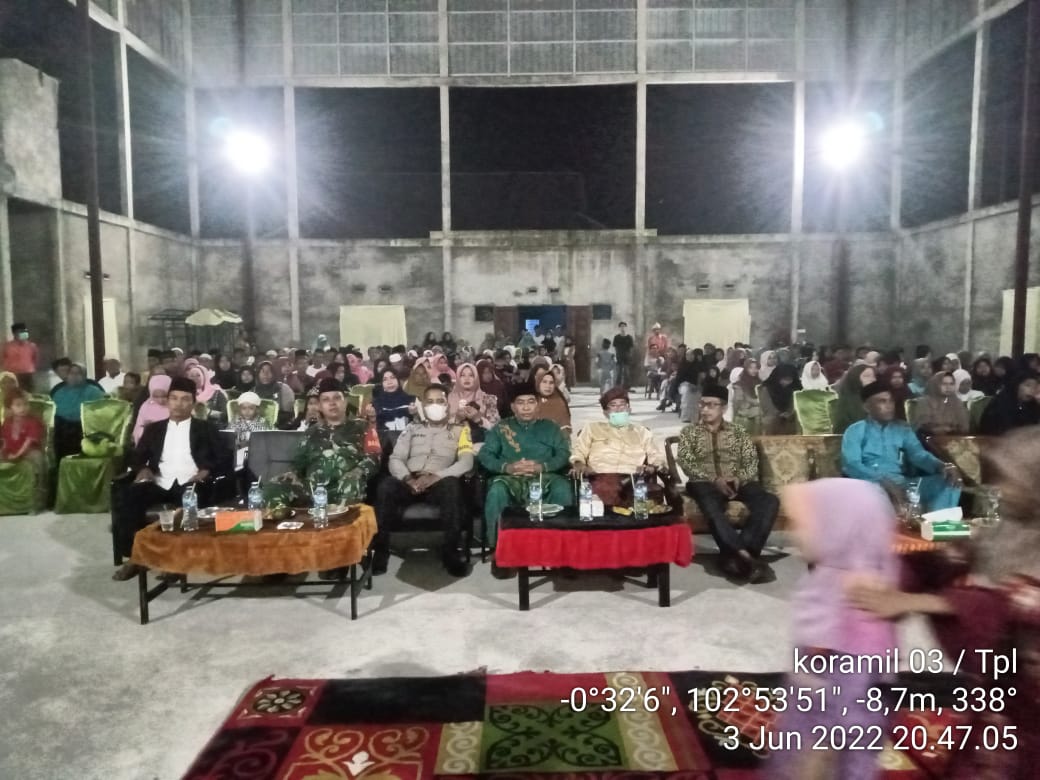 Babinsa 03/Tempuling Hadiri Acara Seleksi Tilawatil Qur'an ke -IV Tahun 2022 Desa Sungai Gantang