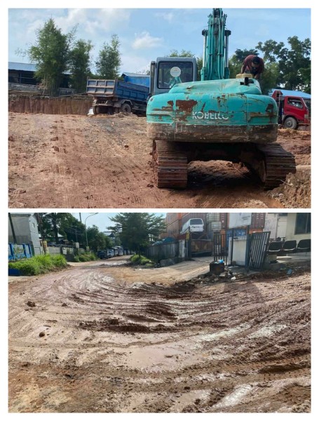 Resahkan Warga, Aktivitas Cut N Fill di Lokasi Eks PT. Golden Gate Mandiri Timbulkan Jalan Berlumpur dan Berdebu
