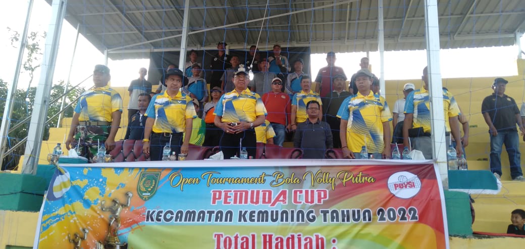 Danramil 09/Kemuning Giat Lakukan Pembukaan Turnamen Bola Voli Cup