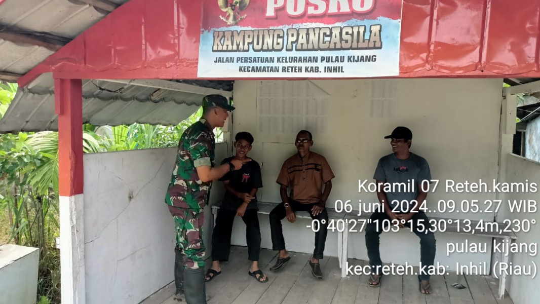 Koramil 07/Reteh Rutinkan Kegiatan Komsos Guna Jalin Silaturrahmi Dengan Masyarakat