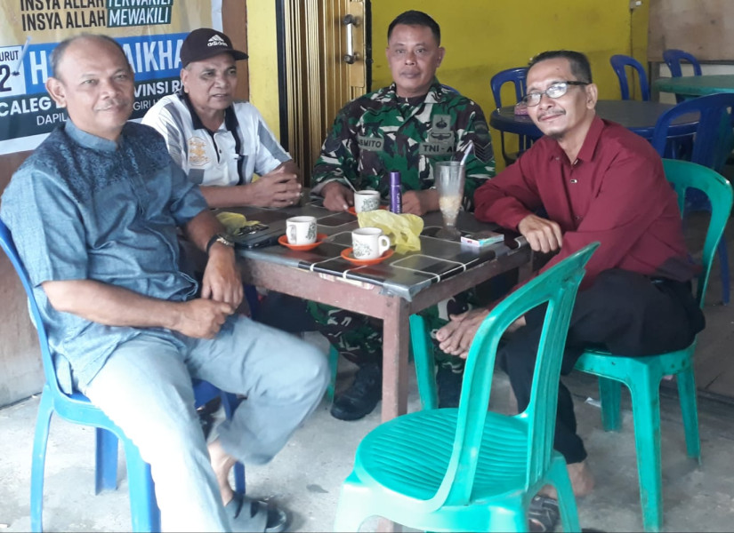 Babinsa Koramil 05/GAS Kodim 0314/Inhil Serma Sasmito Giat Laksanakan Komsos