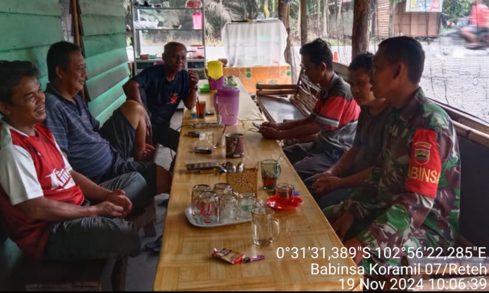 Koramil 07/Reteh Jalin Hubungan yang Harmonis Dengan Warga Setempat