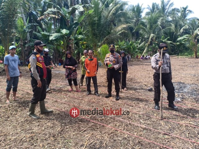 Polsek Tembilahan Hulu Pantau Perkembangan Penanaman Palawijaya di Desa Sialang Panjang