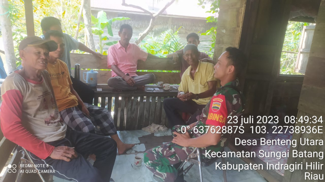 Koramil 07/Reteh Himbau Warga Untuk Menghindari Narkoba dan Maraknya Judi Online