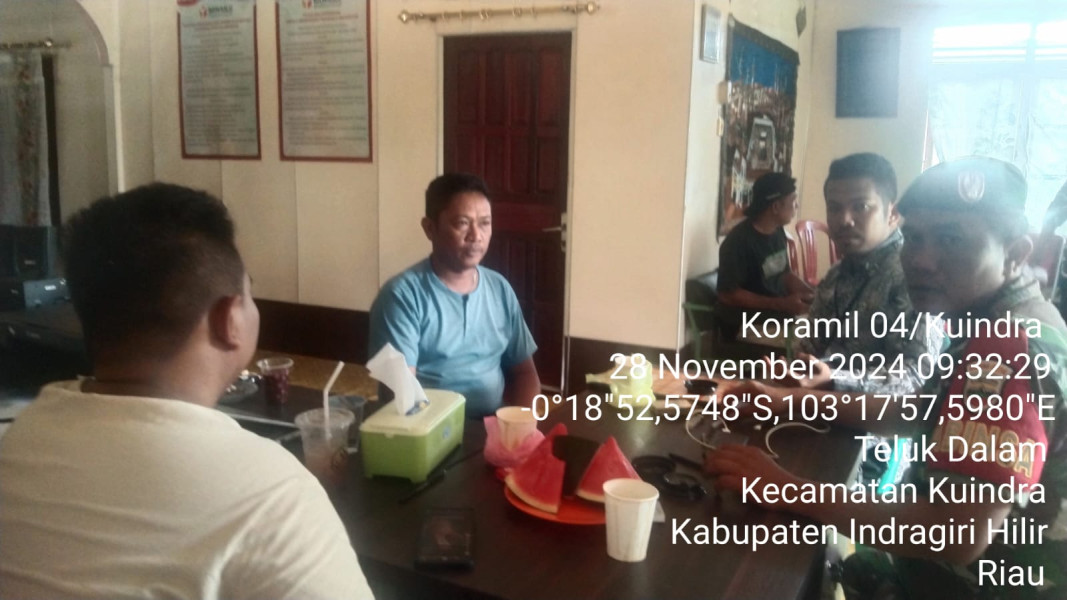 Babinsa Koramil 04/Kuindra Pupuk Persatuan dan Kesatuan Bangsa di Binaan