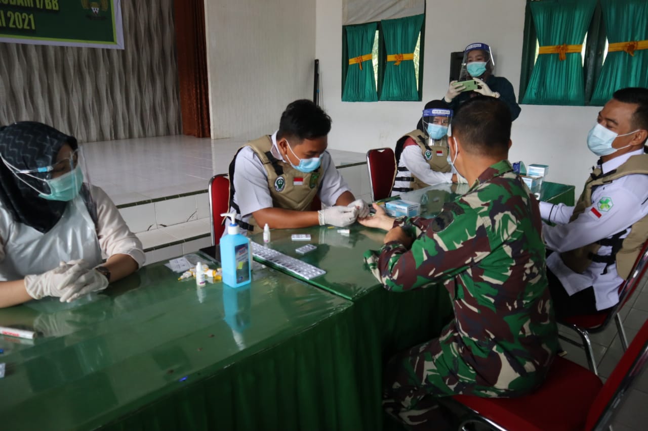 Dandim 0314/Inhil Ikuti Rapid Tes Covid-19