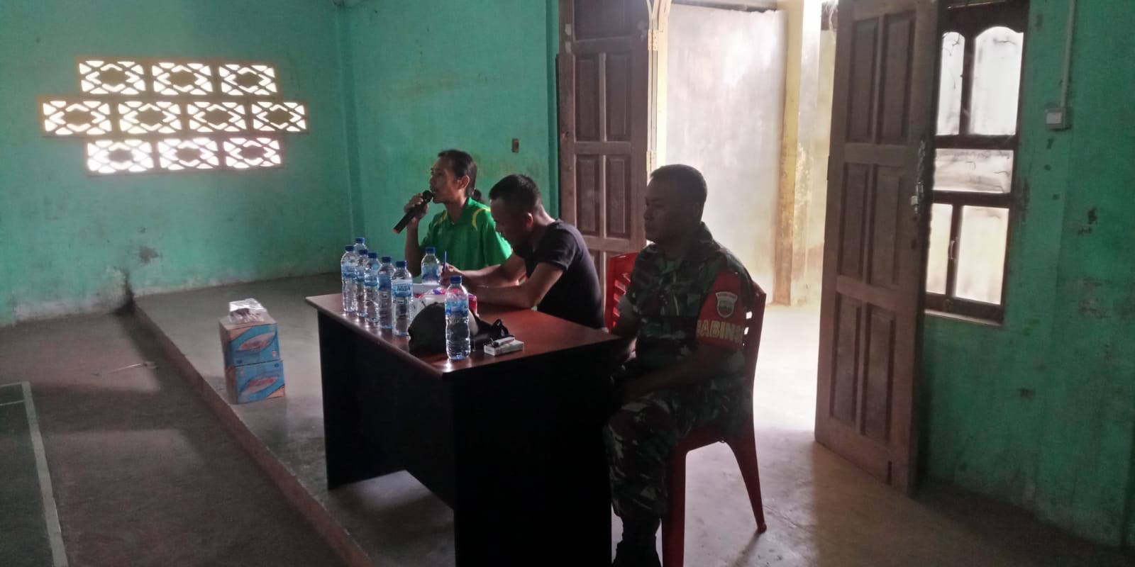 Babinsa Koramil 09/Kemuning Lakukan Rapat Kegiatan Rencana Pelaksanaan Turnamen