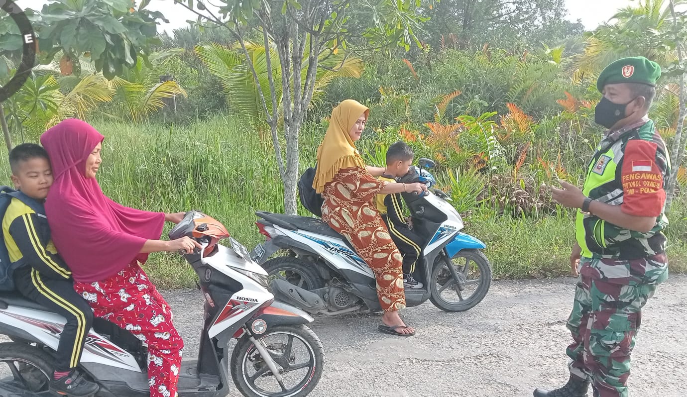 Rutin Turun Ke Wilayah Guna Lakukan Penegakan Prokes Oleh Pelda Zulfahmi