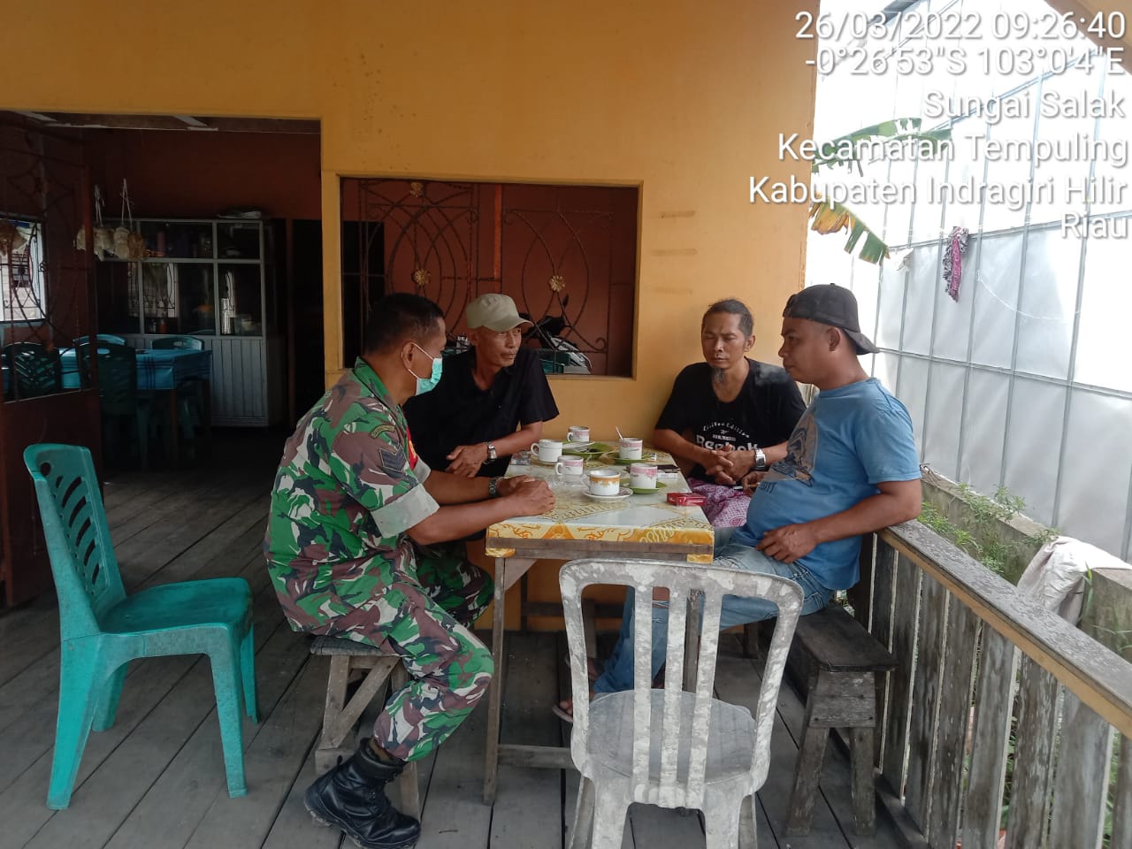 Tertib sosial Dan Penerusan Nilai Nilai Nasionalisme, Babinsa Koramil 03/Tempuling Komsos Bersama To